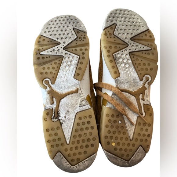 Air Jordan 6 Retro Wheat Sz 7Y Boys Mens High Top Sneakers Basketball Athletic - Picture 8 of 9